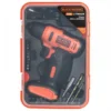 BLACK & DECKER LD12SP Cordless Driver Drill 12V Plus 13 Piece Accessories Box
